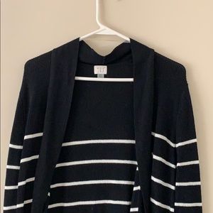 Black and white striped target sweater